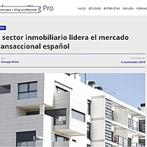 El sector inmobiliario lidera el mercado transaccional espaol